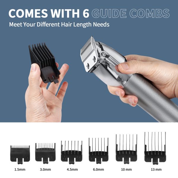 Febfoxs Hair Clippers for Men Professional - Cordless Barber Clippers for Hair Cutting, LCD Display & Travel Storage Case, Haircut Shawl - 图片 3