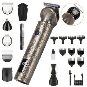 NEXPURE Beard Trimmer for Men, 6 in 1 Cordless Hair Clipper, USB Rechargeable Electric Shaver for Men for Beard, Body, Nose Hair and Face, Gifts for Men