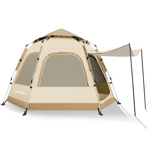 6-8 Person Tent with Removable Rain Fly and Carrying Bag, Waterproof, Easy Setup for Camping/Family Outdoor/Hiking/Backpacking/Beach