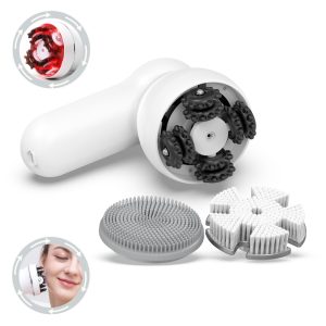 NEXPURE Electric Body Brush, IPX6 Waterproof, Electric Body Brush Set for Deep Cleansing, Exfoliation, White