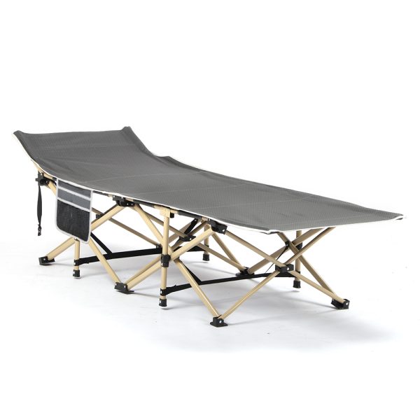 Folding Camping Cot, Cot Sleeping Bed 300 LBS Side Pocket for Adults Camping Cots for Camping Beach Hiking