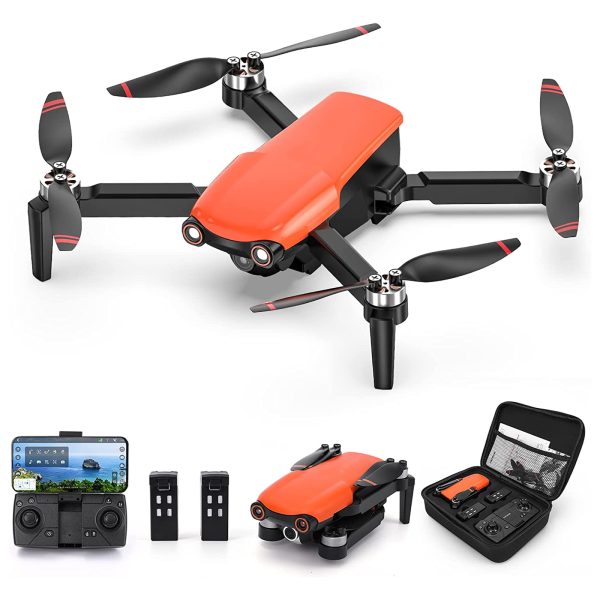 Febfoxs Drones SDX77 with 4K Camera 1080P Drone, Foldable Drone Quadcopter for Adults and Beginners with 360° Active Obstacle Avoidance, Altitude Hold,Headless Mode, 2 Batteries