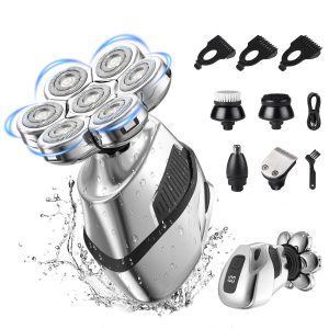 NEXPURE 7D Head Shaver,5 in 1 Bald Head Shavers,LED Display, Waterproof Wet/Dry Mens Grooming Kit