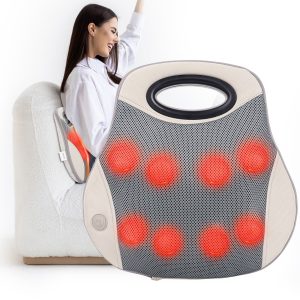 NEXPURE Back Massager with Heat, Shiatsu Shoulder and Neck Massager, 3D Kneading Massage Relieves Deep Muscle Tissue Pain, Suitable for Gifts for Mom and Dad, Gray