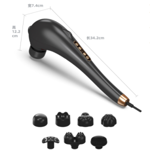 NEXPURE Handheld Massager - Deep Tissue Massager for Muscles, Neck, Back, Shoulder, Leg Pain Relief - Corded Electric Percussion Full Body Massager, Black