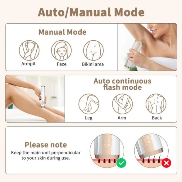 NEXPURE Laser Hair Removal for Women and Men Permanent IPL Hair Removal at-Home 999,999 Flashes Painless Hair Remover on Armpits Back Legs Arms Face Bikini Line - 图片 2