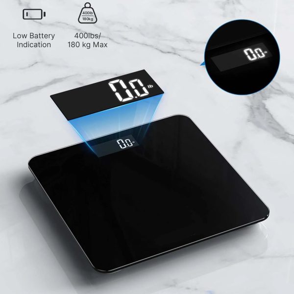NEXPURE Digital Body Weight Scale, Bluetooth Smart Scales for Weight, 400 lbs, White - 图片 2