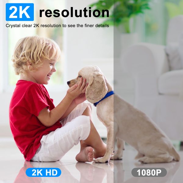 Febfoxs 2K Baby Monitor, 5G&2.4G Home Security Camera, Baby Camera, Motion Detection, 2-Way Audio, Night Vision for Baby and Pet Monitor - 图片 10