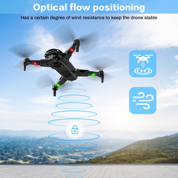 FEBFOXS F166 Drone with Camera 4k for Adults, Dual HD Cameras with 90°Adjustable Lens, Foldable Drone for Kids and Beginners, Brushless Motor, Obstacle Avoidance Mode - Image 2