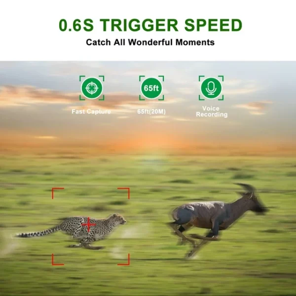 Mini Game Camera, 20MP 1080P HD Trail Camera with Night Vision, Wildlife Waterproof Hunting Camera Wildgame, Hunting Trail Monitors - 图片 6
