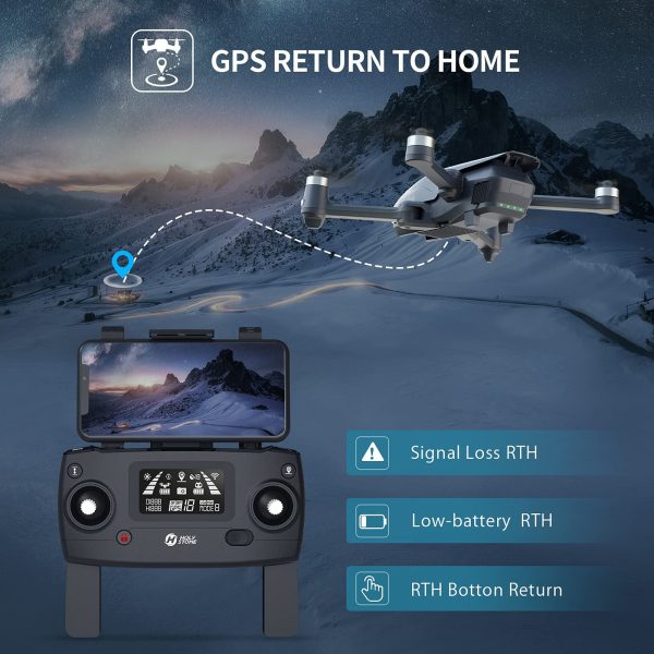 Direct Drones with Camera for Adults 4K, GPS Foldable RC Quadcopter with 5G WiFi Transmission, Optical Flow, Follow Me,Optical Flow Positioning, Auto Return Home - 图片 2