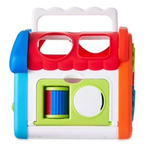 FEBFOXS Pet House, Shape Sorter, 6 activities, 5 PCS, 5.9" Height, Assembly Not Required, Multi-Color