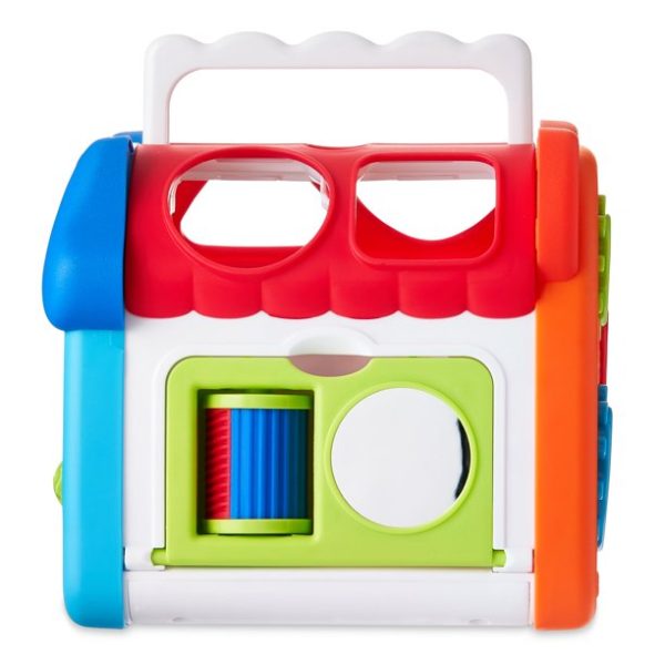FEBFOXS Pet House, Shape Sorter, 6 activities, 5 PCS, 5.9" Height, Assembly Not Required, Multi-Color