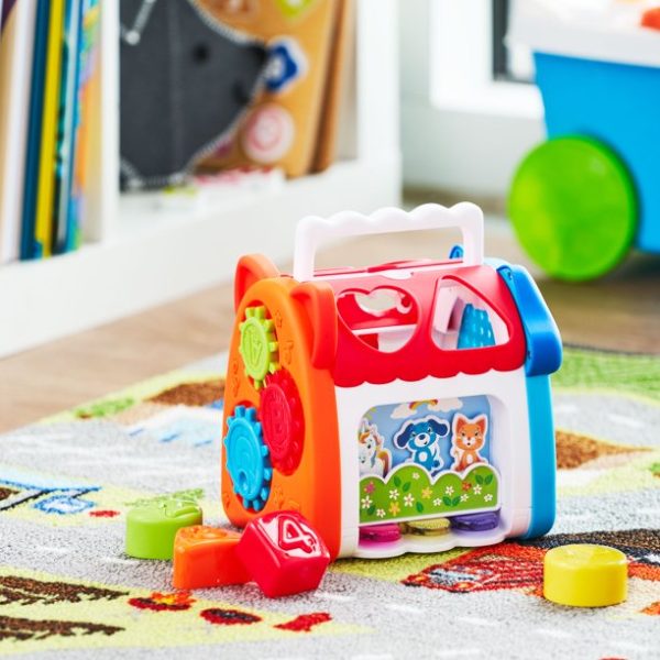 FEBFOXS Pet House, Shape Sorter, 6 activities, 5 PCS, 5.9" Height, Assembly Not Required, Multi-Color - 图片 3