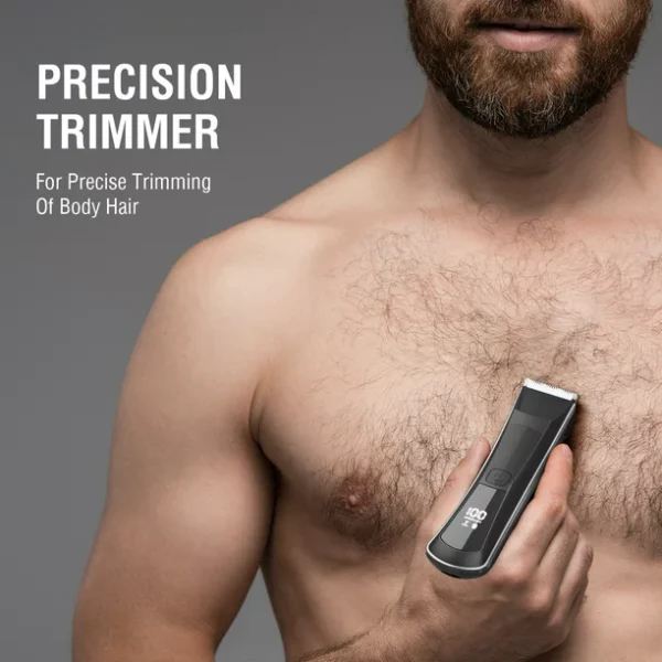 Direct Body Trimmer,IPX5 Waterproof Hair Trimmer - 2 Speeds, Men and Women Waterproof Bikini & Pubic Hair Trimmer, LCD Baterry Display, USB Recharge Dock & LED Light - 图片 4