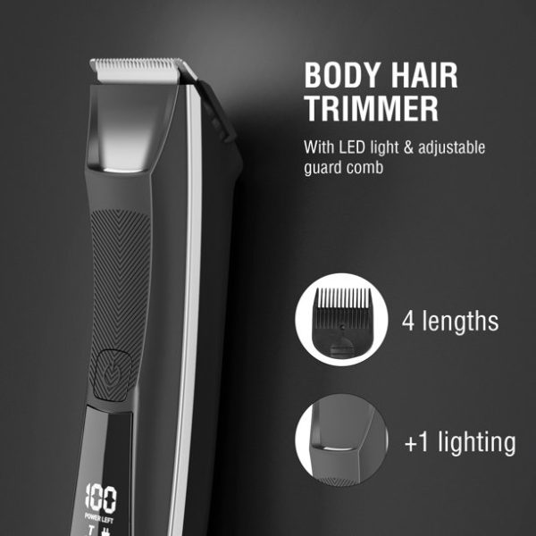 Direct Body Trimmer,IPX5 Waterproof Hair Trimmer - 2 Speeds, Men and Women Waterproof Bikini & Pubic Hair Trimmer, LCD Baterry Display, USB Recharge Dock & LED Light - 图片 5