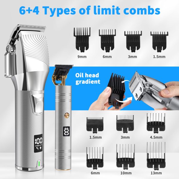 NEXPURE Hair Clippers,Professional Clippers and Trimmer Sets,Cordless Barber Clipper with High Battery Capacity,LED Display– for Men, Women, and Children - 图片 2