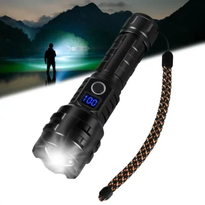 20000 Lumens Led Flashlights, XHP70 LED Flashlight with 5 Light Modes, Zoomable Handheld Flash Light for Camping Emergencies