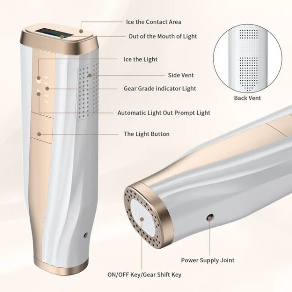 NEXPURE Laser Hair Removal for Women and Men Permanent IPL Hair Removal at-Home 999,999 Flashes Painless Hair Remover on Armpits Back Legs Arms Face Bikini Line - 图片 3
