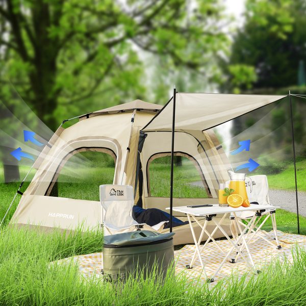 6-8 Person Tent with Removable Rain Fly and Carrying Bag, Waterproof, Easy Setup for Camping/Family Outdoor/Hiking/Backpacking/Beach - Image 3