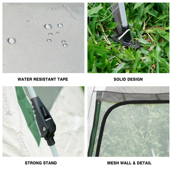 6-8 Person Tent with Removable Rain Fly and Carrying Bag, Waterproof, Easy Setup for Camping/Family Outdoor/Hiking/Backpacking/Beach - 图片 2