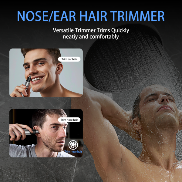 NEXPURE Nose Hair Trimmer, USB Rechargeable Electric Ear Nose Hair Remover for Men and Women, Silver, 5.11 x 0.66 x 0.66 in - Image 3