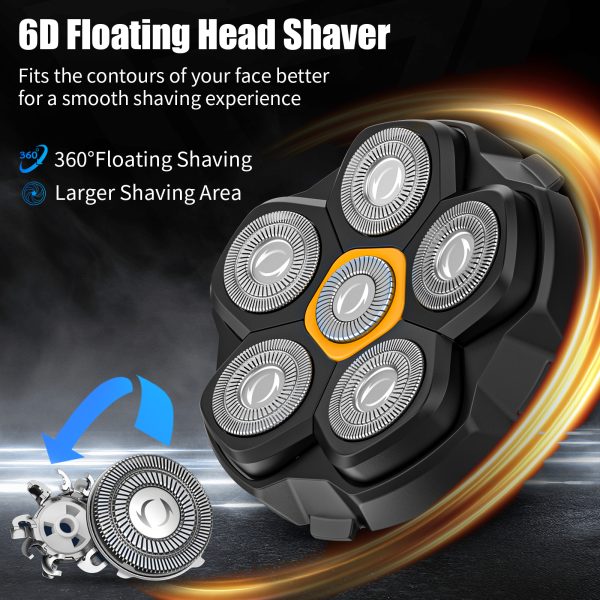 NEXPURE Head Shavers - 6D Head Shavers for Bald Men with LED Display, Hypoallergenic Wet/Dry Shaving Razor, Fast Shaving - Image 3