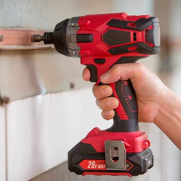 Febfoxs Brushless Drill Bit Set,24V Impact Drill,18+1 Torque Setting,Variable Speed,Power Drill Set with Tool Case,Battery,Charger & Drill Bit Set-Lightweight Screwdriver Drill,Red - 图片 2