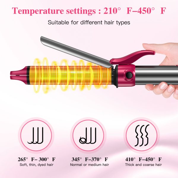 NEXPURE Curling Irons, Professional 2-in-1 Hair Straightener and Curler, 1" Hair Curling Wand with Ceramic Coating, Fast Heating, Grey - 图片 2