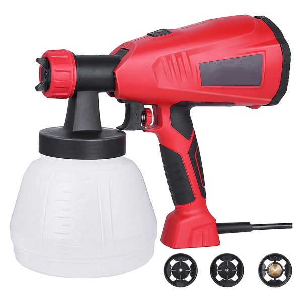 Febfoxs Paint Sprayer,Electric Airless Spray Gun,3 Nozzle,1000ml Container,Chairs,Fences, Interior Walls,and Crafts finish