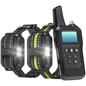 Upgrade Febfoxs Dog Training Collars,  3 Modes Beep Vibration Shock, IPX7 Waterproof, LED Light, USB Charging, Perfect for Training Small Medium Large Dogs