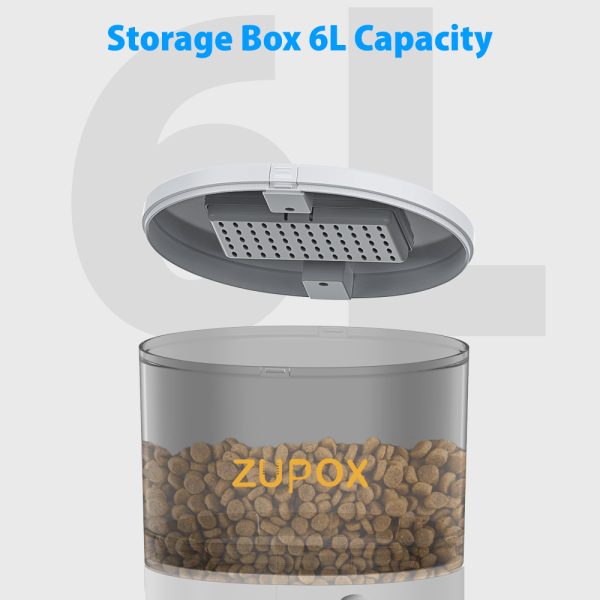 Automatic Cat Feeder, WiFi Automatic Cat Food Dispenser with 1080P Camera, Timed  Cat Feeder with APP Control for Remote Feeding, 6L Automatic Pet Feeder for Cat Dog - 图片 5