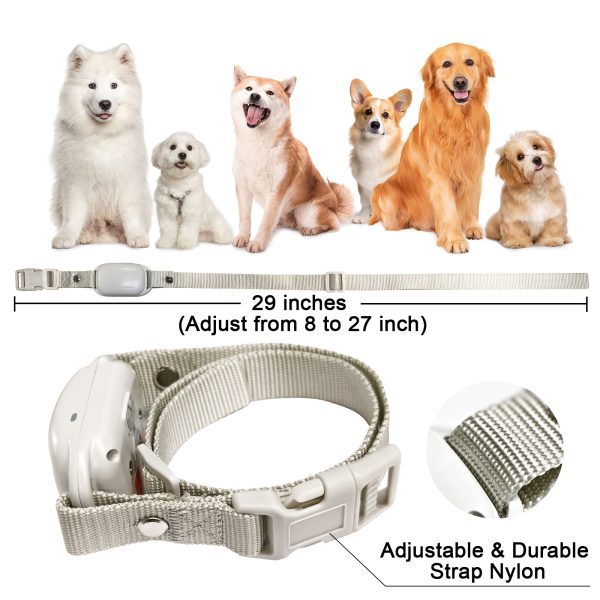 Dog Training Collar, Waterproof Rechargeable Dog Electric Shock Collar with Remote for Small Medium Large Dogs, White - 图片 5
