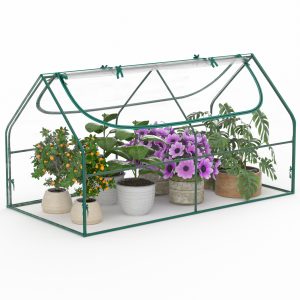Mini Greenhouse, Portable Green House for Outdoor Indoor with PVC Cover, Roll-Up Zipper Doors, Waterproof & UV Protected for Garden Patio Backyard, 71" x 36" x 36"