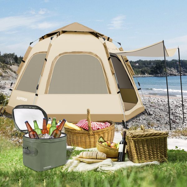 6-8 Person Tent with Removable Rain Fly and Carrying Bag, Waterproof, Easy Setup for Camping/Family Outdoor/Hiking/Backpacking/Beach - Image 5