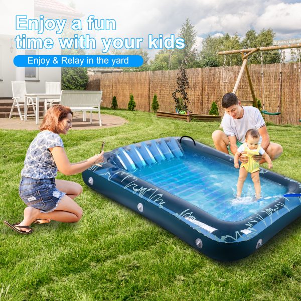 Inflatable Tanning Pool Lounger Float, Extra Large Suntan Sun Tan tub for Adults & Kids, Tanning chair, Bed Blow up, Raft Lounge Floatie - Image 6