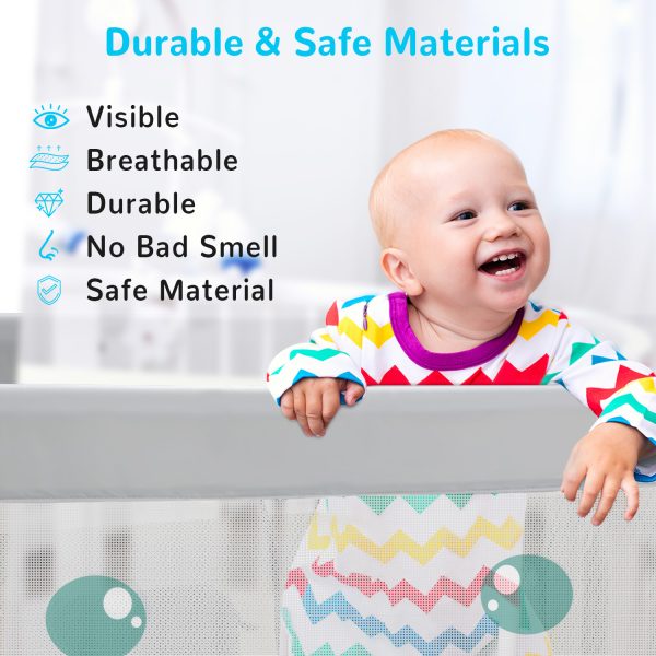 FEBFOXS 59" Toddler Bed Rails, Bed Rail for Toddlers, 30 Levels of Height Adjustment Baby Bed Rail Guard, Foldable Safety Baby Crib Rail for Children (Grey, 1 Side) - 图片 4