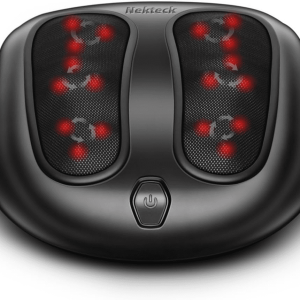 NEXPURE Foot Massager with Heat, Shiatsu Heated Electric Kneading Foot Massager Machine for Plantar Fasciitis, Built-in Infrared Heat Function and Power Cord