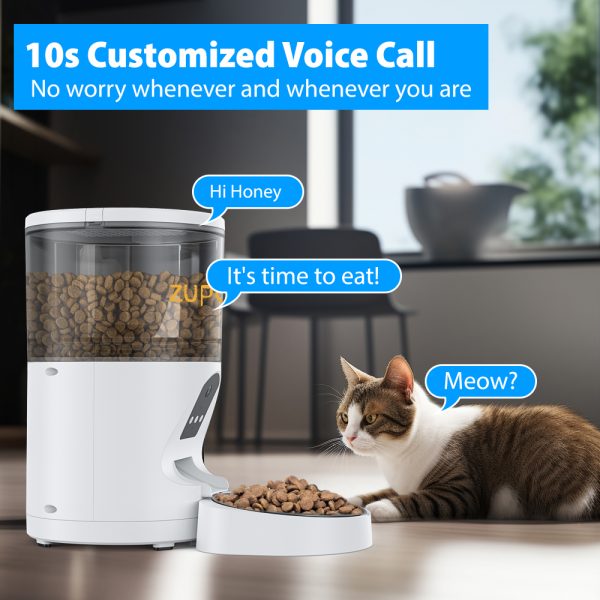 Automatic Cat Feeder, WiFi Automatic Cat Food Dispenser with 1080P Camera, Timed  Cat Feeder with APP Control for Remote Feeding, 6L Automatic Pet Feeder for Cat Dog - 图片 3