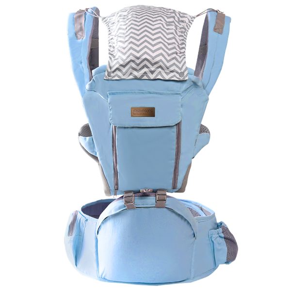 FEBFOXS Baby Carrier Newborn to Toddler, 6-in-1 Baby Carrier with Hip Seat Lumbar Support (12-45 Pounds), Adjustable Removable Soft Ergonomic Baby Sling Carrier for Everyday Family Events