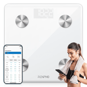 NEXPURE Digital Body Weight Scale, Bluetooth Smart Scales for Weight, 400 lbs, White