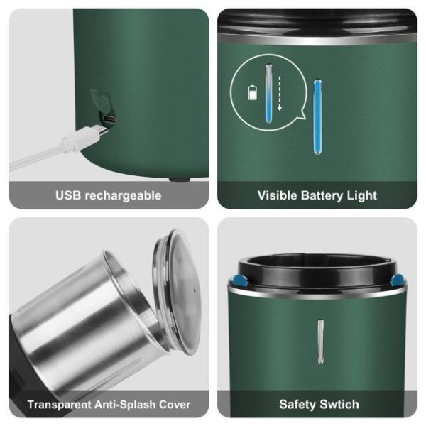 FEBFOXS Coffee Grinder Electric Coffee Bean Grinder,Spice Grinder with Stainless Steel Blades Perfect for Coffee Beans,Spice,Tea - 图片 3
