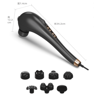 NEXPURE Handheld Massager - Deep Tissue Massager for Muscles, Neck, Back, Shoulder, Leg Pain Relief - Corded Electric Percussion Full Body Massager, Black
