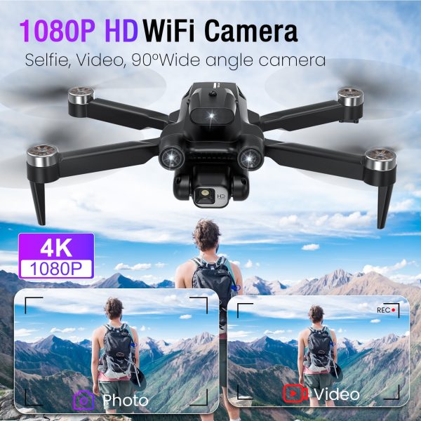 Upgrade FEBFOXS LH-X77PRO Kids Drone with Camera - 4K Camera and 1080P Drone, RC Quadcopter, Foldable for Adults and Beginners, 360° Active Obstacle Avoidance, Auto Return Home, 2 Batteries Included - 图片 2