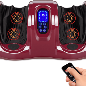 NEXPURE Foot Massager, Shiatsu Foot Massager Machine with Heat/Remote, Therapeutic Reflexology Calf Massager, Plantar Fasciitis Relief, Neuropathy