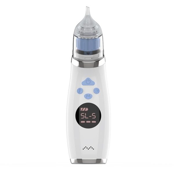 FEBFOXS Nasal Aspirator for Baby, Baby Nose Sucker, Electric Nose Suction with White Noise Function, Powerful 9 Levels Suction Adjustable, 4 Music and 7 Night Light Soothing