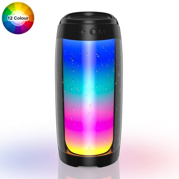Upgrade 8-inches Mini Portable Speaker,Bluetooth 5.0 Wireless Speakers,15W Stereo Sound,TWS Pairing,Black
