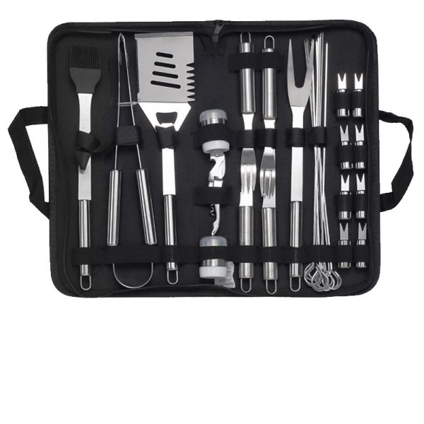 29PCS BBQ Grilling Accessories, Grill Tools for Outdoor Grill, Heavy Duty Stainless Steel Grill Set with Aluminum Case and Apron, Christmas BBQ Gifts for Men, Women