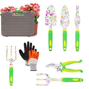 Garden Tool Set, Stainless Steel Garden Tool Set with Non-Slip Rubber Handles, Outdoor Hand Tools, Ideal Garden Tool Set Gift for Men and Women