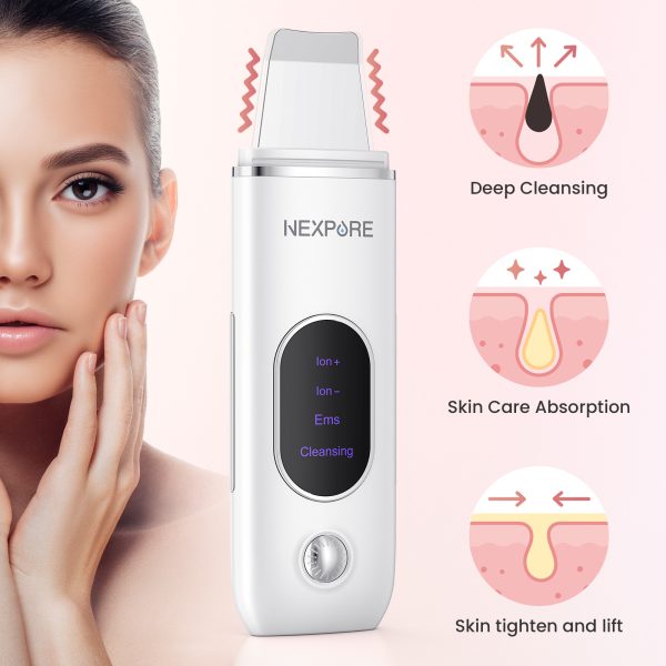 NEXPURE Skin Spatula - 4 Modes, Blackhead Remover, Pore Extractor, Deep Cleansing for Facial Skin Care, White - Image 2